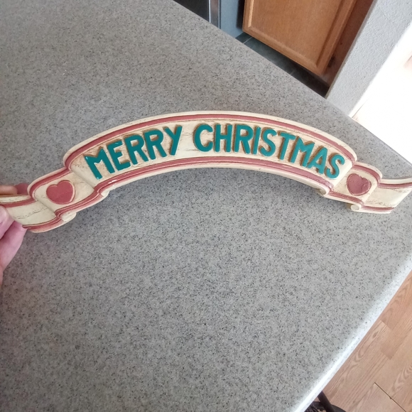 Home Interiors Merry Christmas wall plaque decoration - Picture 1 of 3
